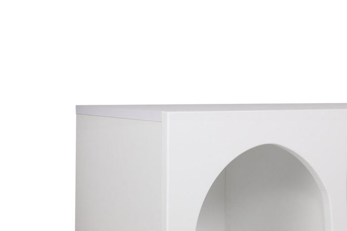 Hanah Home Consola Blanca Liva 120 - Mueble de Entrada o Salón Moderno, 120x74x37 cm